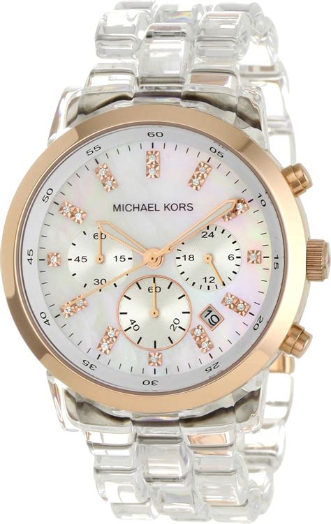 michael kors women's watch leather band|michael kors clear band watch.